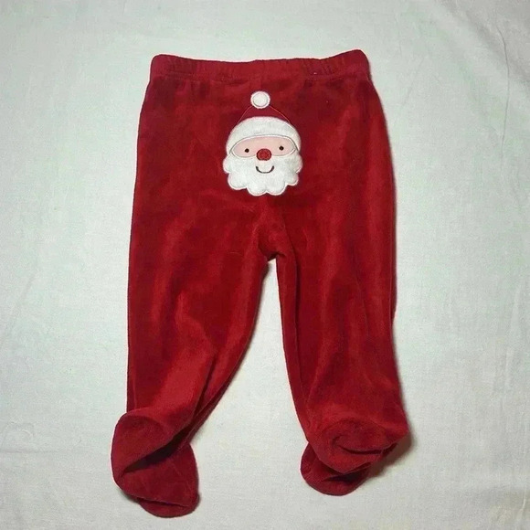 Koala Kids - velour footed Christmas baby pants. Size 6  months - Picture 3 of 3